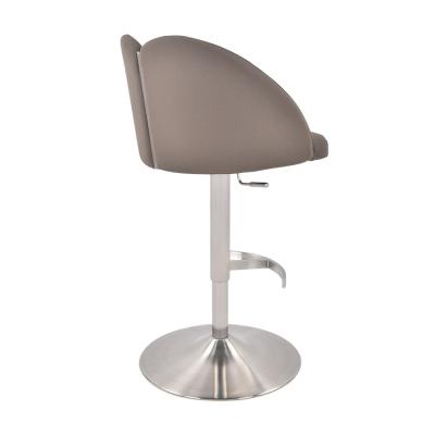 China Highback Modern Metal Swivel Counter Bar Stool Modern Stainless Bar Chair for sale