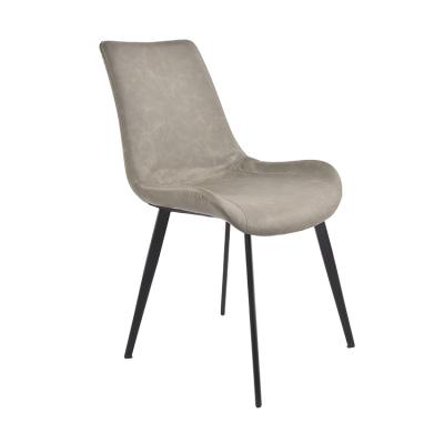 China Cooling Cheap Designer Gray Cafe Dining Room Chair , Modern Price Restaurant Dining Chair With Metal Legs for sale