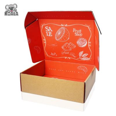 China Recyclable Vegetable Cardboard Cherry Tomato Banana Orange Dry Fruit Packaging Box for sale