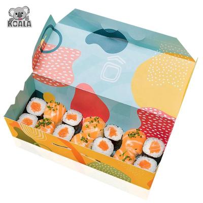 China Recyclable Custom Fancy Sushi Food Eco Friendly High Quality Printed Logo Packaging Box for sale