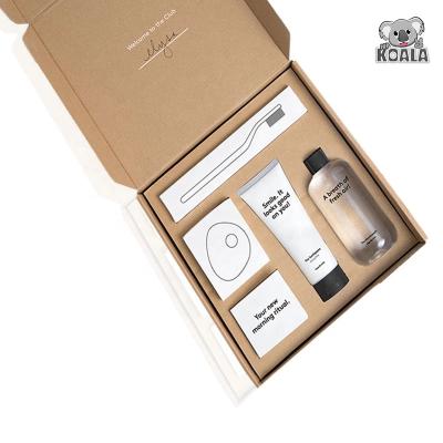 China Recyclable Custom High End Portable Paper Packaging Skin Care Set Folding Packaging Box for sale