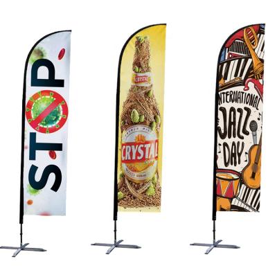 China Feather Teardrop Fiberglass Outdoor Beach Flagpole FLYING Banners For Advertising Show Event for sale