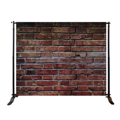 China Custom Printing 10Ft Adjustable Height Adjustable Display Stand Fabric Banner Adjust Aluminum Pipe Event Backdrop With Telescopic Printing for sale