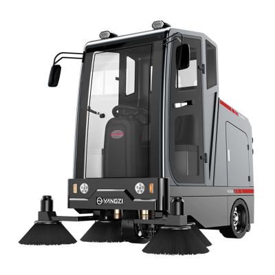 China Factory Industrial Electric All Closed Type Road Sweeper Street Cabin Floor Sweeper Drive Cleaning Machine for sale