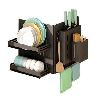 China Modern Hot Sales Kitchen Pegboard Shelving Knife Shelving Household Seasoning Shelf Chopsticks Rack Cutting Plate Rack for sale