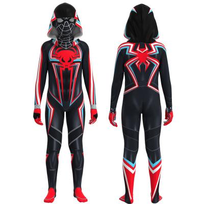 China Custom Made Miles Morales Spandex Overalls Halloween Cosplay Halloween Superhero Costume for sale