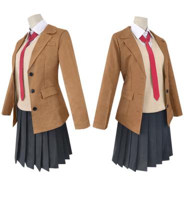 China Cosplay Dream Sakurajima Mai Anime Rascal Does Not Bunny Girl Senpai Same Style JK University Uniform Full Set Polyester for sale