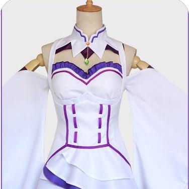 China Custom Made Halloween 2022 About Life In A Different World From Maid Zero Uniform Emilia Cosplay Costume Woman Girl for sale