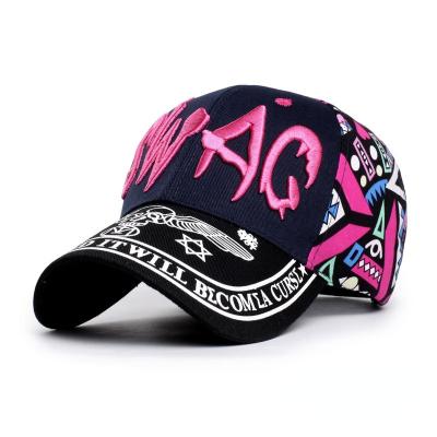 China 2022 new arrival personality non-mainstream COMMON street beach graffiti sports hats for couples parent-child men women sunscreen hats for sale