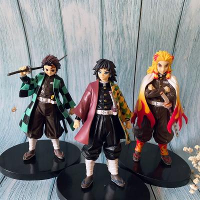 China Funny Educational Toy Demon Slayer Kimetsu No Yaiba Kanroji Mitsuri Uzui Tengen Shinazugawa Sanemi Anime Action Number Model Toys Ornaments For Fans for sale