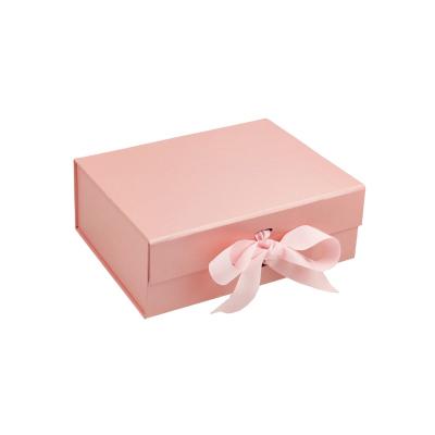 China Biodegradable Custom Logo Pink Kraft Paper Kraft Paper Gift Box for sale