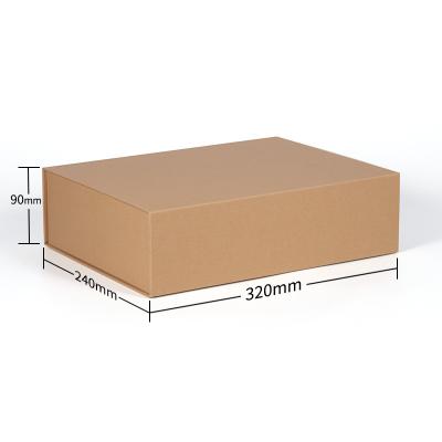 China Kraft Clothings Jewelry Magnetic Logo Custom Biodegradable Cardboard Folding Packaging Paper Gift Box For Clothing for sale