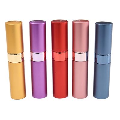 China Bright metal surface aluminum-plated skin care product perfume easy-to-pack multi-color frosted travel convenient bottle with fine mist noz for sale