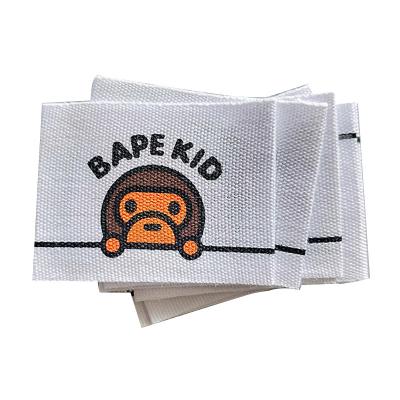 China Sustainable Custom Logo Cotton Print Collar Label Wash Label for sale