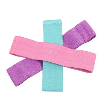 China Increase Resistance/Fitness Non Slip Custom 3 Piece Pink Logo Elastic Fitness Fabric Hip Booty Resistance Bands for sale