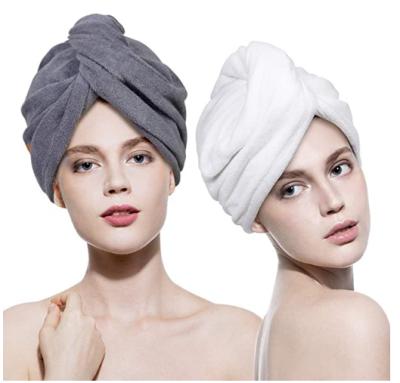 China Bath Hair Towel Wrap Hair Towel Turban Microfiber Hair Dryer Towels, Hair Dryer Magic Twist Head Towel with Button for Women Girls for sale