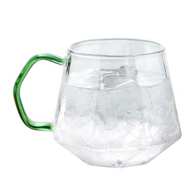 China New simple household milk juice water cup cup drink classic/postmodern glass water cup with handle glass cup for sale