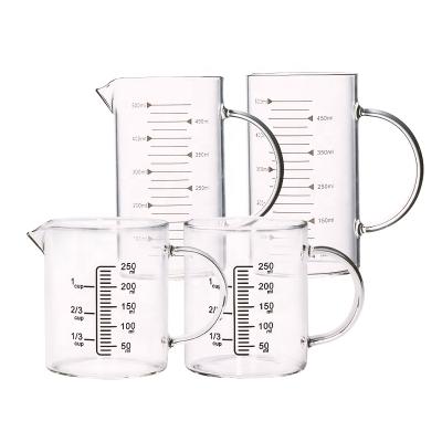 China Factory direct sales glass home glass measuring cups for liquid measuring tool for sale