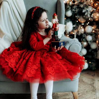 China Wholesale New Arrivals Plus Size Baby Girl's Clothing Cotton Baby Girls' Dresses Christmas Party and Birthday for sale