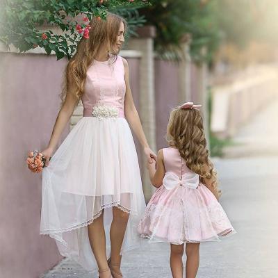 China Wholesale New Arrivals QUICK DRY Cotton Family Mother and Mom Matching Daughter Dresses for sale