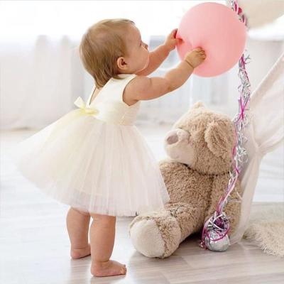 China Wholesale Military Kids Girl Dresses Hot Sale Backless1-5Years Babies Party Wear Birthday Wedding Dresses For 2 Years Old Baby for sale