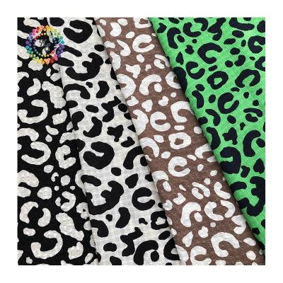 China QUICK DRY Salt Leopard Print Crepe Cotton Crepe Shrink Fabric for sale