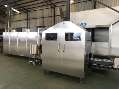 China Máquina horizontal de Banane Ki del cono de helado, cadena de producción del cono de la oblea en venta