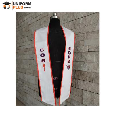 China Custom School Satin Academic Graduation Embroidered Stoles for sale