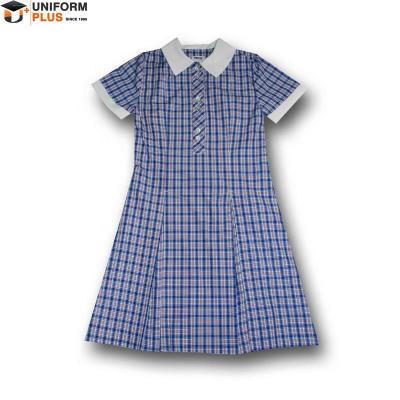 China Anti Shrink Red Gingham Dress School Uniform, School Uniform Gingham Dress for sale