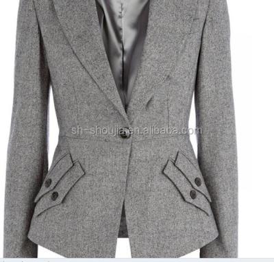 China Anti-wrinkle women business blazer, fashion elegant women suits for sale