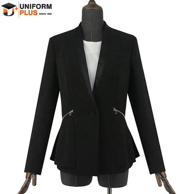 China Best New Styles Anti - Shrink Black Color Formal Business Office Suits Uniform Designs For Women for sale