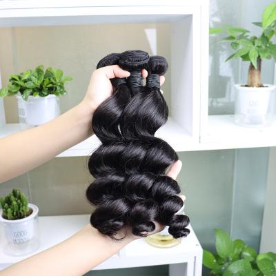 China Wholesale Free Sample 12A Raw Unprocessed Loose Wave Indian Hair,Cuticle Aligned Virgin Hair,Loose Wave Remy Hair Bundles for sale