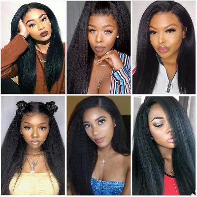 China Alinybeauty 150% 180% Density Curly Straight Hair Wigs 150% 180% Lace Front Wigs Kinky Straight 13x4 Lace Front Hair Wigs for sale