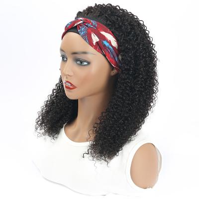 China Jerry Curly Headband Wigs For Women Of Color,Brazilian Jerry Curly Wigs,Brazilian Virgin Hair Virgin Hair Wigs Headband Wigs for sale