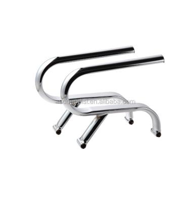 China industrial high quality chrome metal office chair armrest spare parts for sale