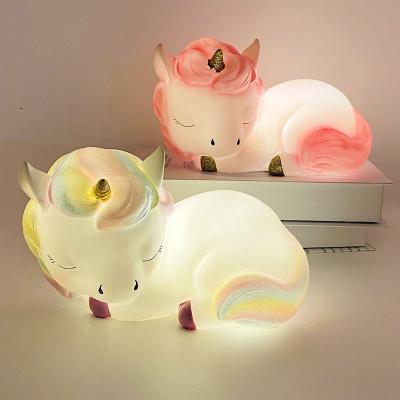 China Hot Selling Safe Stunning Customized Cartoon Unicorn Design Lamp 3d Animal Led Night Light for sale