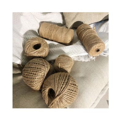 China Diy Factory Price Decorative Handwoven Fine Hemp Rope Natural Jute Wrapping Packing Rope for sale