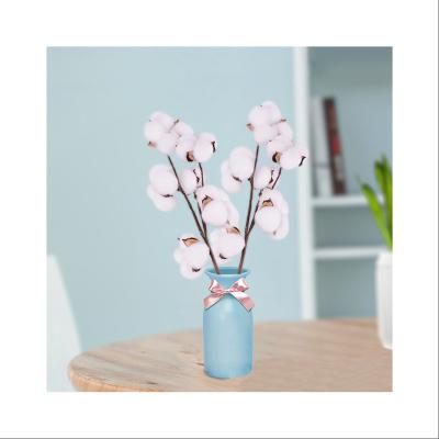 China Decoration Decal Home Decor Flowers Diy Bouquet Flowers Cotton Flower Artificial Dry Branch For Wedding for sale