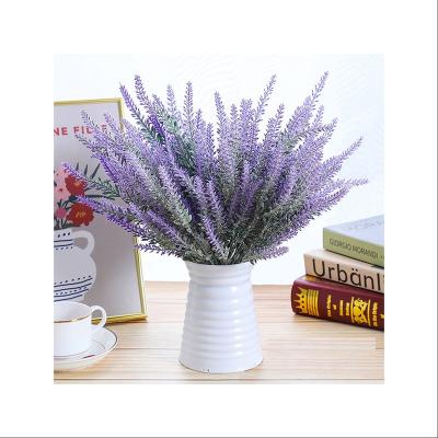 China Fashional Lavender Simulation Artificial Lavender Potted Plastic Flowers Artificial Bouquet Decoration for sale