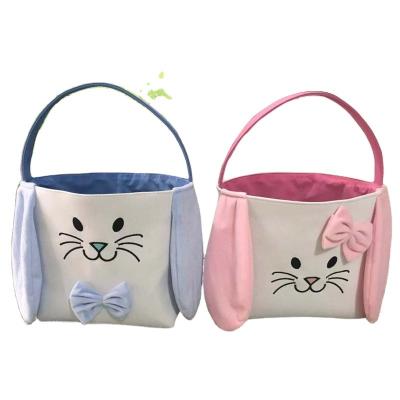 China High Quality Cotton Easter Bunny Basket Cotton Easter Bucket Personalized Easter Baskets for sale