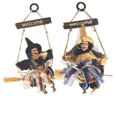 China Witch broom pendant/Party supplies decorations/Halloween decor Halloween decor horror vintage witch broom pendant halloween party supplies decorations broom ghost for sale