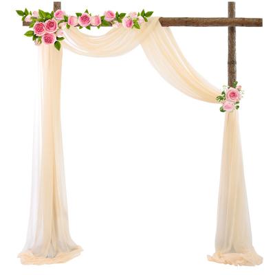 China Wedding Backdrop Design Hot Sale Anti-wrinkle Curtain Wedding Backdrop Tulle Wedding Backdrop Tulle Curtain for sale