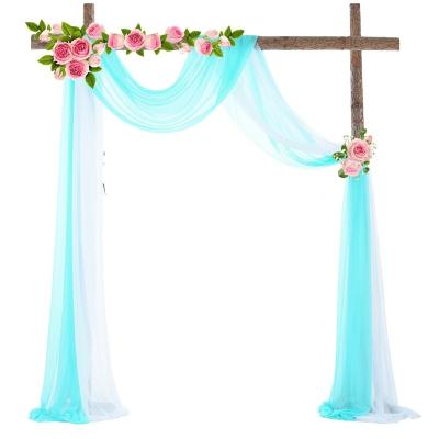 China Wedding Background Design Drop Shipping Wedding Decoration Tulle Window Screen Wedding Stage Surface Wedding Supplies for sale