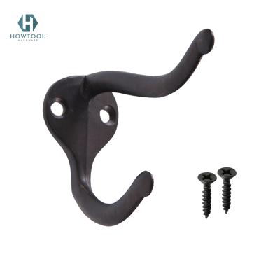 China HOWTOOL A304 Best Stocked Coat and Hat Hook Sell Heavy Duty Wall Double Towel Robe Hooks Farmhouse Design for sale