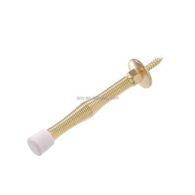 China Durable Flexible Metal Spring Door Stopper Wall Mounted Brass for sale