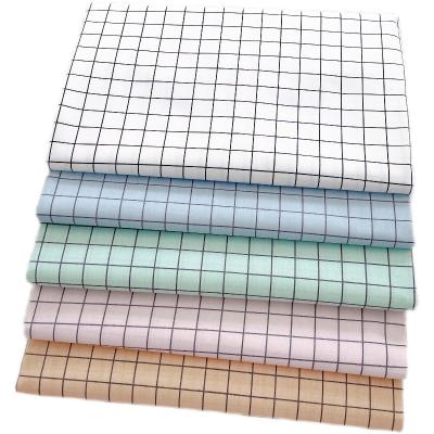 China Customized sustainable woven twill plaid fabric cotton eco fabric plaid upholstery fabric for bedding for sale