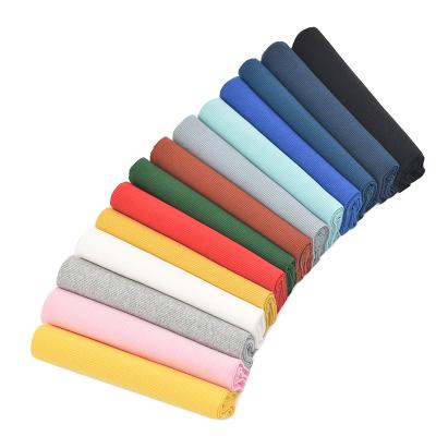 China Double Layered Knitted Fabric Online Supplier High Quality Jersey Rib Fabric Material Cotton Jersey Knitted 2x2 Rib Fabric for sale