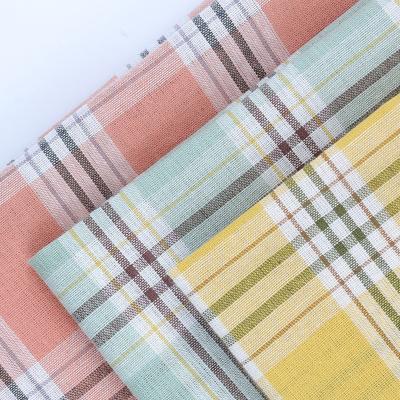 China Viable in new design stock plaid fabrics for dress shirts 100% cotton yarn-dyed plaid fabric for sale