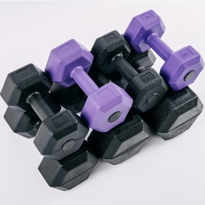 China Eco-friendly Gym Dumbbell Set Hex Exercise Gym Rubber Dumbbell Weights Bodybuilding Training Dumbbell Set for sale