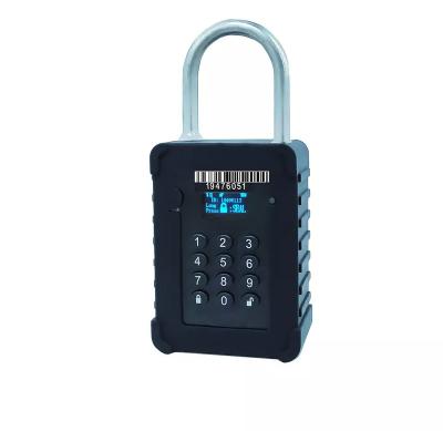 China Zinc Alloy Steel +stainless Steel Waterproof Remote Control IP67 Lock GPS Padlock Electronic Security Alarm Padlock For Vehicle Control System for sale